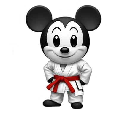 Mickey Mouse wearing BJJ gi sticker