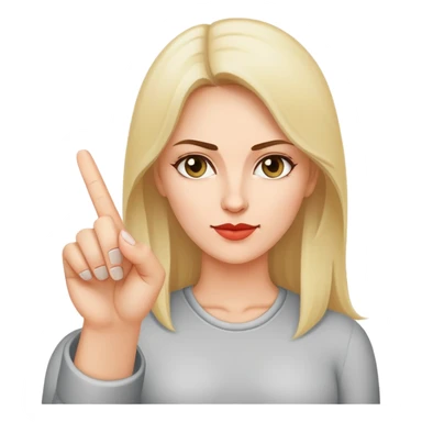 woman sticking middle finger up sticker