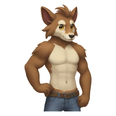 Anthro fursona Fakemon sticker