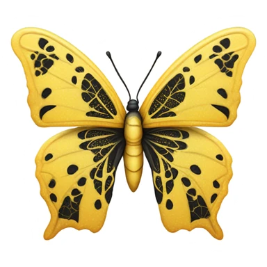 Yellow butterfly  sticker