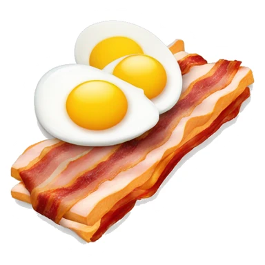 two eggs and a strip of bacon sticker