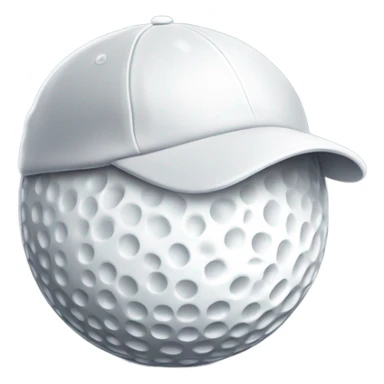 Golf ball wearing a cap sticker