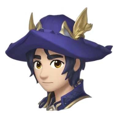 Wriothesley from Genshin impact sticker