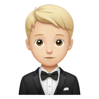 boy in bowtie and jacket sticker