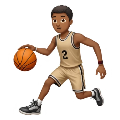 black guy playing basketball sticker