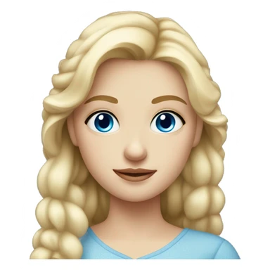 Russian blonde girl with fair skin with earrings and blue eyes sticker
