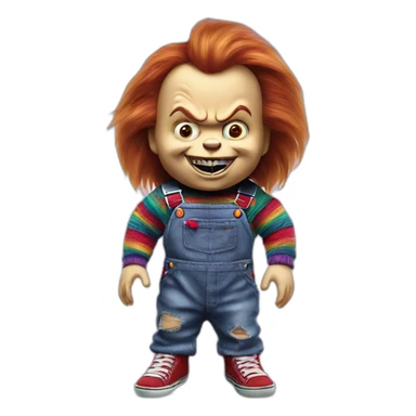 Chucky as cheese sticker