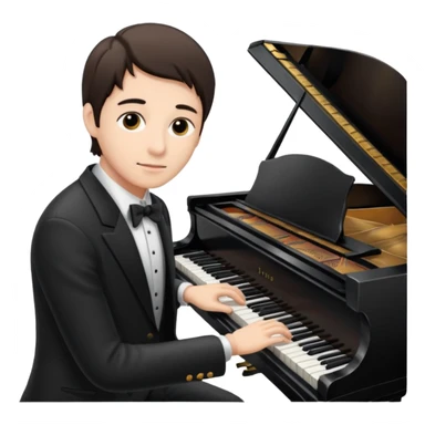 a pianist is playing the piano sticker
