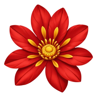 Red gold flover sticker