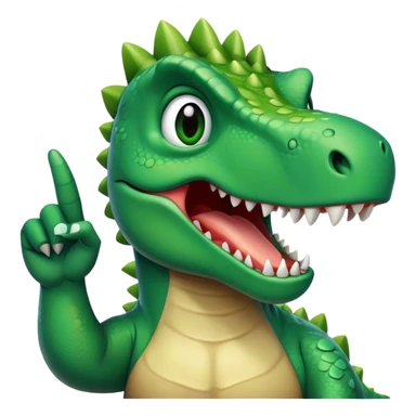 Dinosaur doing the middle finger sticker
