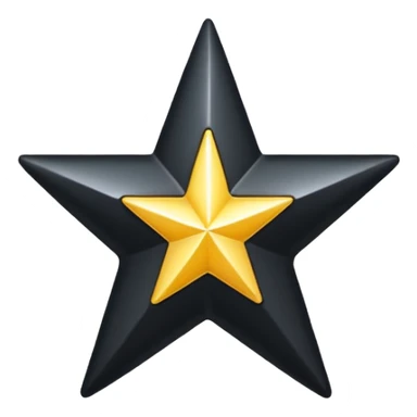 Сделай эмодзи надпись black star service sticker