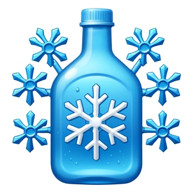 antifreeze car product, snowflake icon sticker
