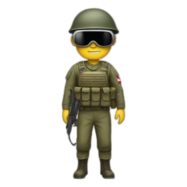 danish soldier with vr glasses sticker