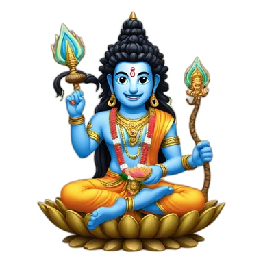 Vishnu With Mahadev sticker