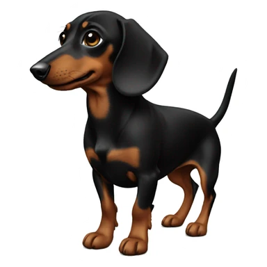 Dachsund black sticker