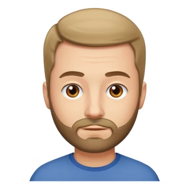 man , no mustache only beard, short hair sticker