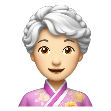Chinese senior lady with nice smile  dressed traditional chinese quipao sticker