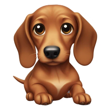 dachshund in arms sticker
