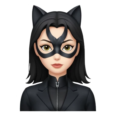 Catwoman with open hair sticker