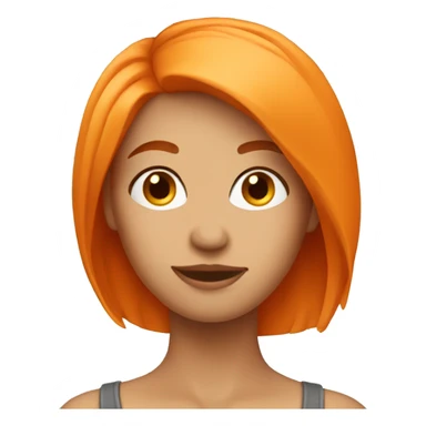 orange hair woman, well developed body sticker