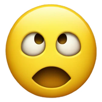 Yellow smiley face, rolls his eyes and shows the fact sticker