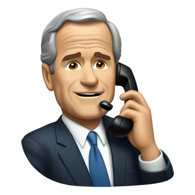 George bush on the phone sticker