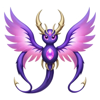 Pokemon legendary purple and pink lunala sticker