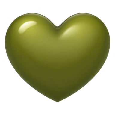 olive green heart emoji sticker