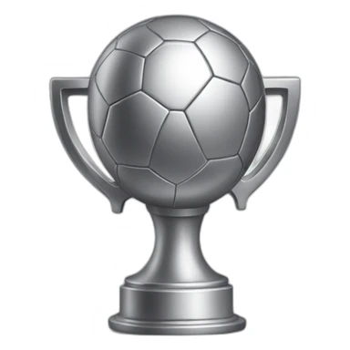 silver football cup without a ball sticker