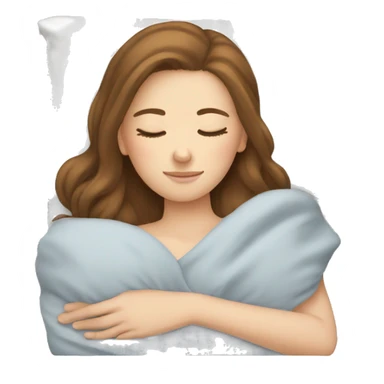 white girl sleeping with brown hair sticker