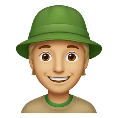man Character with Green Hats sticker