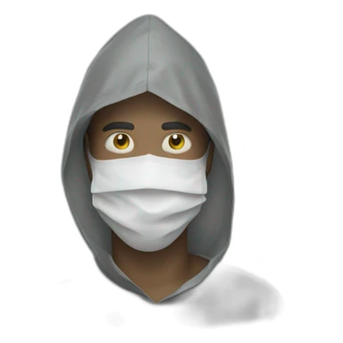 A man with a plastic bag mask over his head sticker