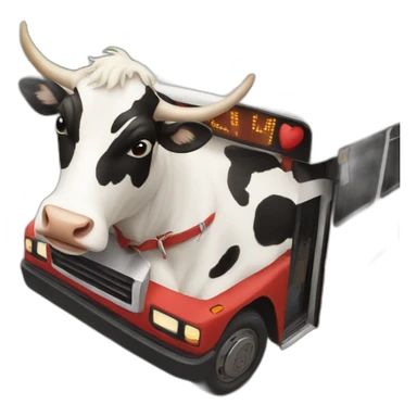 chickfila cow hit by a bus sticker