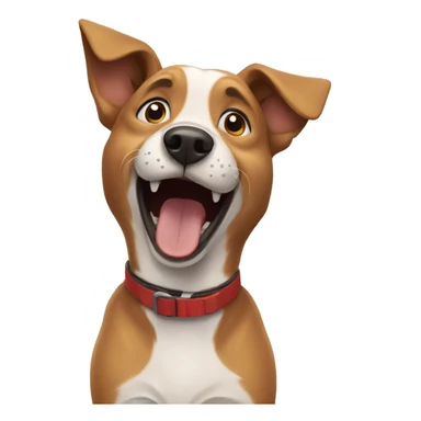 excited dog sticker