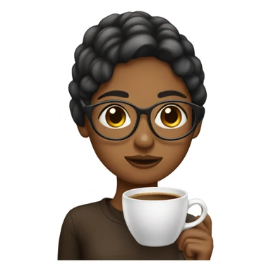 Girl with coffee and eyebags sticker