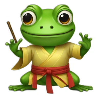 frog kung fu master sticker