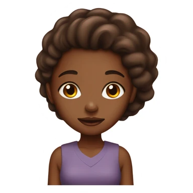 Brown girl with chocolate smudge on face sticker