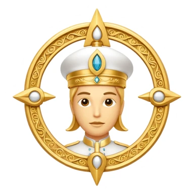 scientology mystical gold and white figure sticker