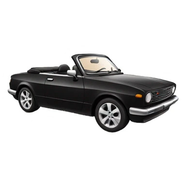 car cabriolet black with a sunset background sticker