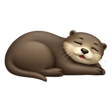 Otter getting plenty of sleep sticker