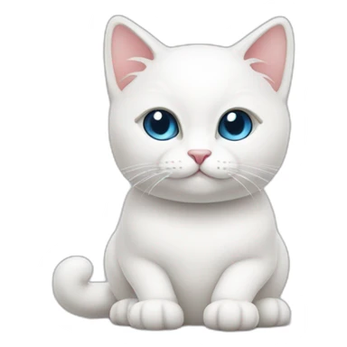 white cat with Gourmet sticker