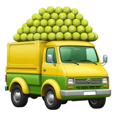 squatted truck antenna tennis balls sticker