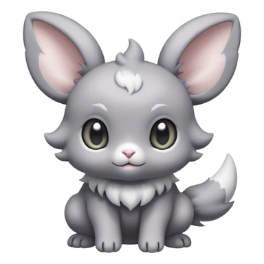 Minccino-Espurr-creature-hybrid sticker