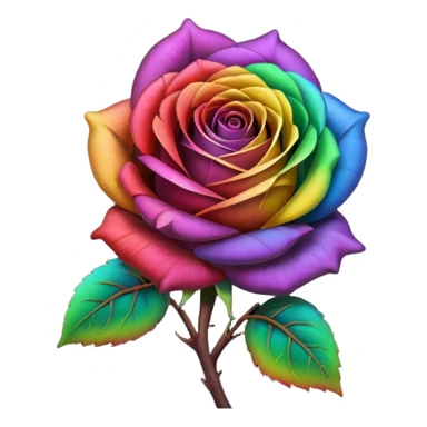 Take the withered rose that already exists in the iPhone emojis and make it rainbow keeping the dark tones withered sticker