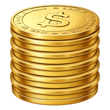 stack of coins emoji sticker
