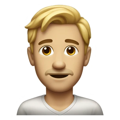 Lip bite guy sticker