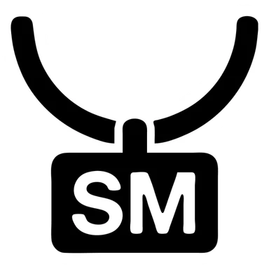 A rapper chain with the inscription SM sticker