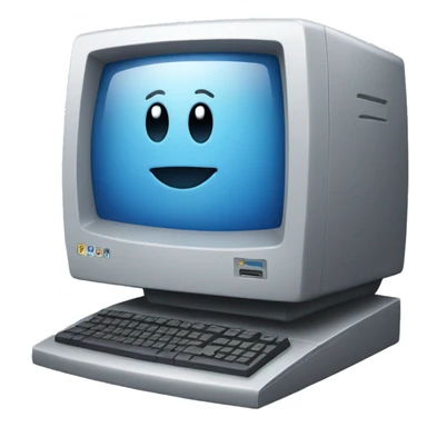 computer with answer sticker