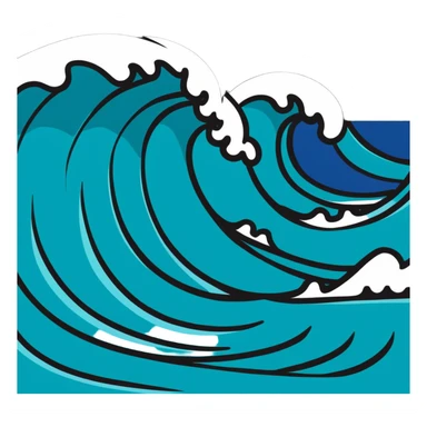 ocean wave sticker