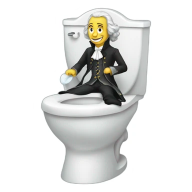 Voltaire sur des toilettes sticker